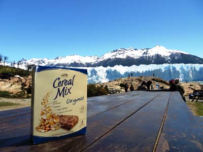 cereal mix original sur le glacier perito moreno
